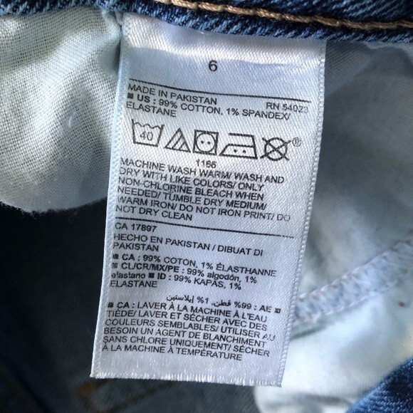 Old Navy High Rise O.G Straight Secret Slim Pockets Distressed Denim Jeans - Picture 6 of 6